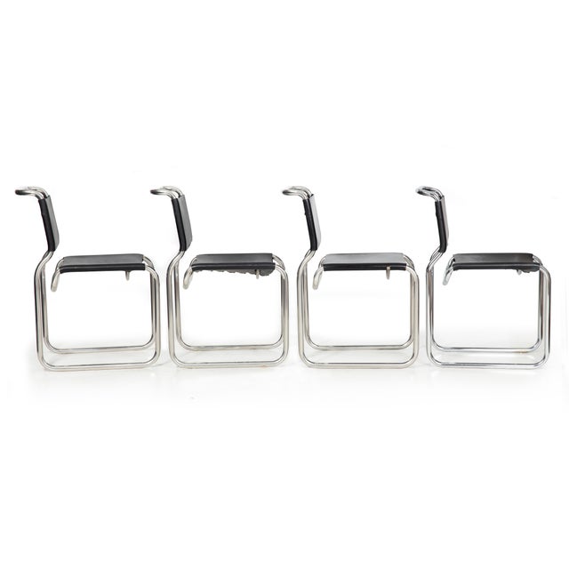 Set of 4 Mid Century Modern “Ch66" Dining Chairs by Nicos Zographos For Sale - Image 6 of 17
