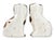 Mid 19th century pair of English Staffordshire dogs decorated with copper lustre accents and hand-painted detailing. The...