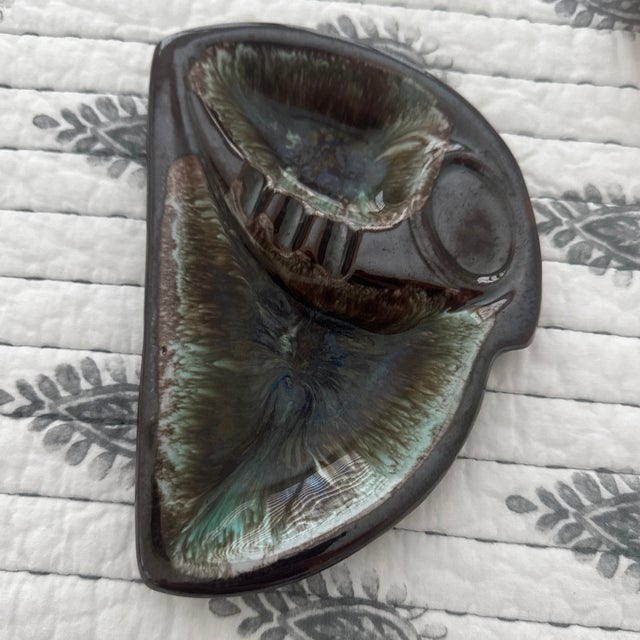 Ceramic 1960s Brown Beauty Catchall For Sale - Image 7 of 7