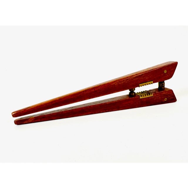 Mid-Century Modern Teak and Brass Nutcracker by Poul Knudsen, 1950s For Sale - Image 4 of 9