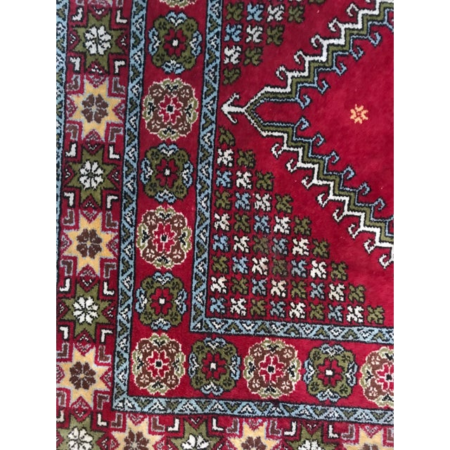 1950s Vintage Hand-Knotted Moroccan Rabat For Sale - Image 5 of 13
