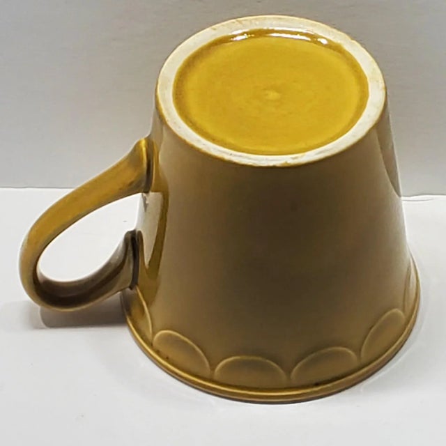 Mid-Century Modern Vintage Homer Laughlin Castilian Coventry Golden Harvest Coffee Tea Mug Cup For Sale - Image 3 of 6