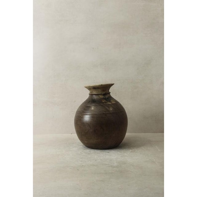 Vintage Teak Vase For Sale - Image 3 of 6