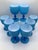 Carlo Moretti Vintage Carlo Moretti Italy Blue White Cased Murano Glass Wine Water Glasses - Set of 8 For Sale - Image 4 of 7