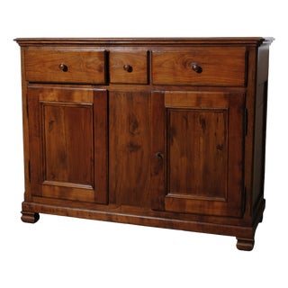 Vintage Wood Sideboard, Italy, 1970s For Sale
