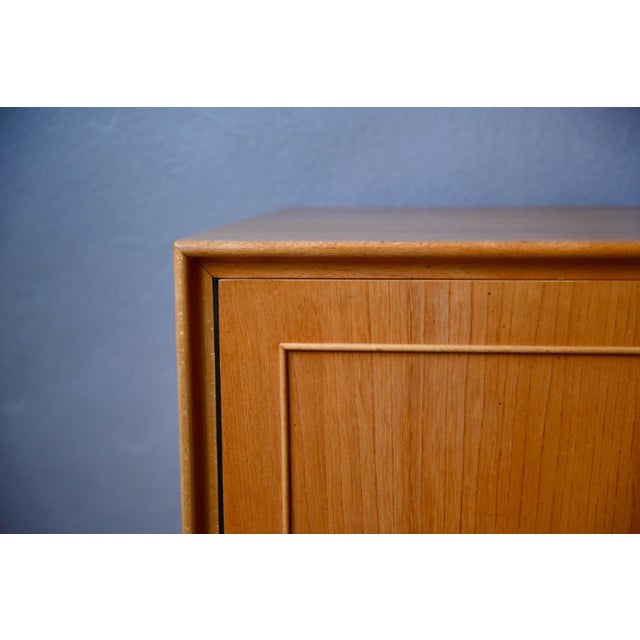 Small Vintage Scandinavian Sideboard in Light Oak, 1960s For Sale - Image 9 of 17