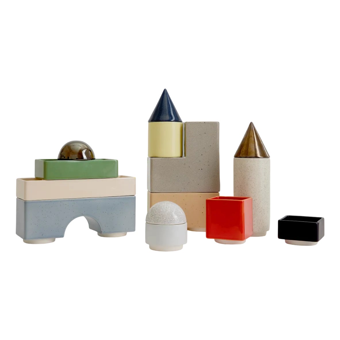 KNSTRKT Modular Stackable Tableware Set by Studio Berg, Set of 14 ...