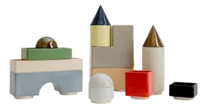 KNSTRKT Modular Stackable Tableware Set by Studio Berg, Set of 14