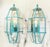 Transform your indoor or outdoor living space with this magnificent pair of vintage solid brass wall lanterns, masterfully...