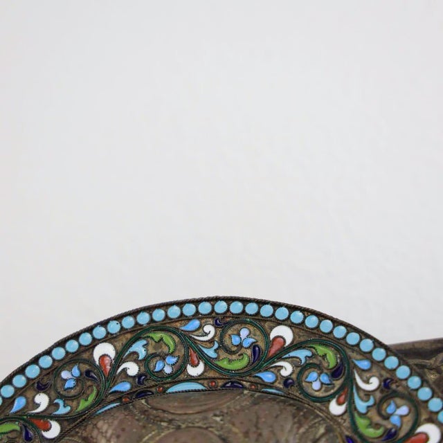 Wooden and Silver Icon St. Nicholas by Nizhny Novgorod, 1865 For Sale - Image 4 of 18