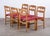 Brutalist Vintage Razor Blade Oak Dining Chairs by Henning Kjærnulf, 1960s, Set of 6 For Sale - Image 3 of 9