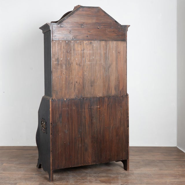 19th Century Danish Black Painted Oak Secretary Bureau For Sale - Image 18 of 18