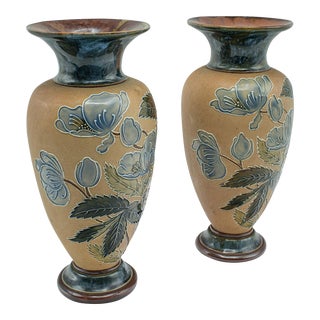 1910's Pair of Antique Flower Vases For Sale
