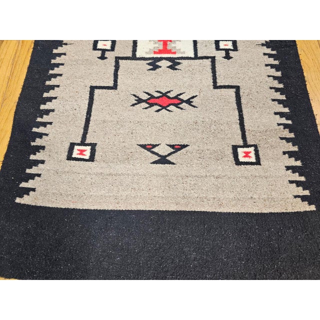 Textile Vintage Native American Navajo Rug, Wool & Cotton, Storm Pattern Design, 4x6 For Sale - Image 7 of 12