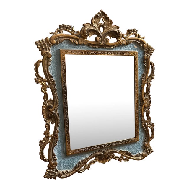 French Gilt Bronze Easel Vanity Mirror For Sale