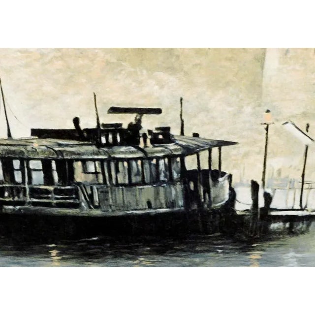 1980s John Kelly "Rhine River" Signed & Numbered Lithograph Art on Japon Paper For Sale - Image 5 of 6