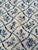 Textile Vintage Large Blue and White Needlepoint on Cream Background Textile For Sale - Image 7 of 8