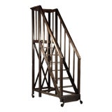 Antique Library Ladder, 1900 For Sale