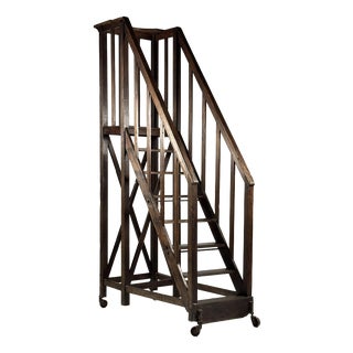 Antique Library Ladder, 1900 For Sale