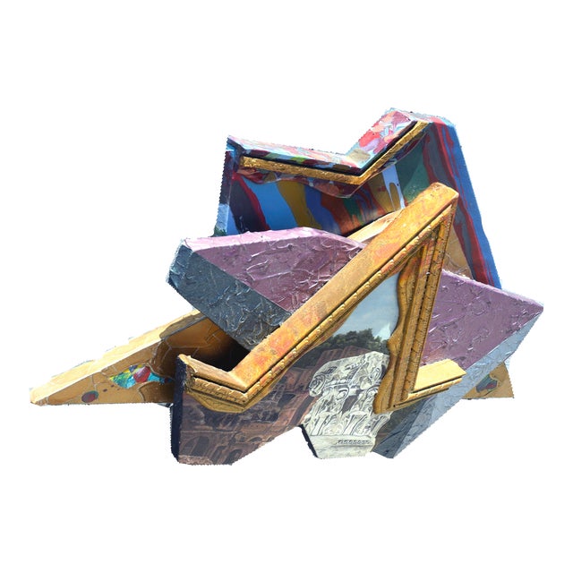 Abstract Post-Modern Roman Ruins Mixed Media Wall Sculpture, "Classic Series" by Jack Reilly For Sale