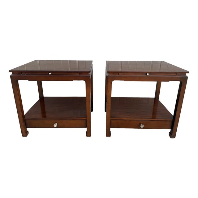 Pair of Hickory Chair Sara Nightstands/Side Tables For Sale
