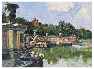 M. Phidias, The Park, 1920s, Oil on Canvas, Framed