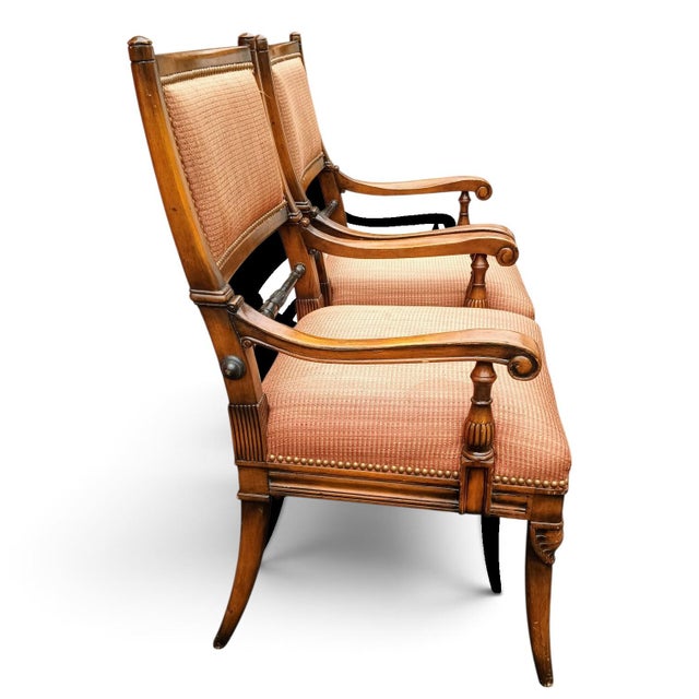 1950s Own a Masterpiece of Classic American Craftsmanship With This Rare Set of Four Antique Hickory White Maple Armchairs. For Sale - Image 5 of 12