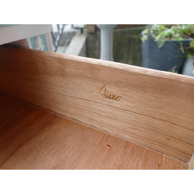 Turquoise & White Long Lowboy 9 Drawer Dresser For Sale - Image 10 of 11