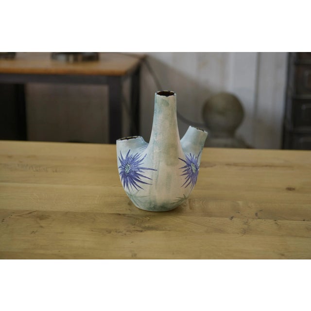 Ceramic Model Chardon Ceramic Vase by Marie-Madeleine Jolly, 1940s For Sale - Image 7 of 9