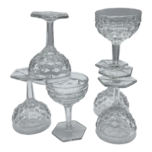 Mid 20th Century Fostoria American Champagne Coupe/Footed Dessert- Set of 6