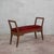 Small Wooden Bench Upholstered in Red Art Deco Velvet, 1940s For Sale - Image 12 of 18