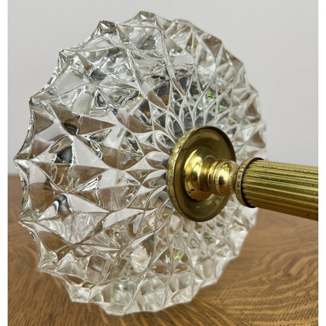 Vintage French Ashtray Stand in Brass and Onyx Crystal For Sale - Image 10 of 14