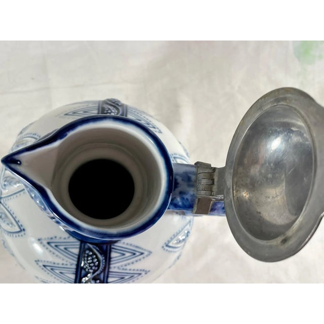 Renaissance Antique German Kpm Porcelain Lidded Bartmann Jug Tankard. For Sale - Image 3 of 13