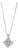 0.30ctw Diamond Flower Cluster Pendant Necklace 14k Gold 17.75" Cable Chain For Sale