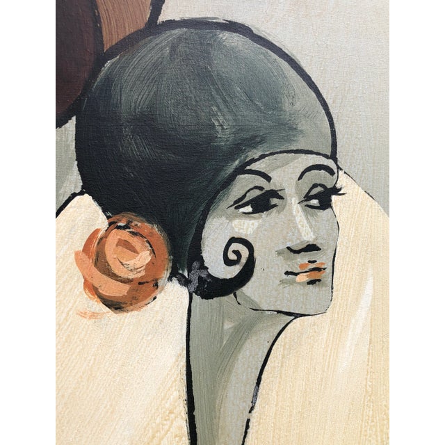 Mid 20th Century Vintage McClaine Oil Canvas Painting For Sale - Image 5 of 10