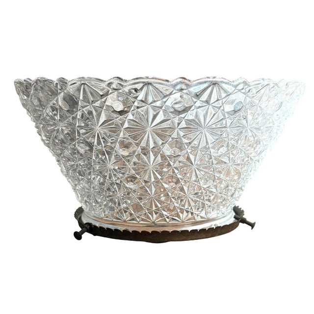 Victorian Daisy and Buttons Pressed Glass Light - 7 Available For Sale - Image 9 of 11