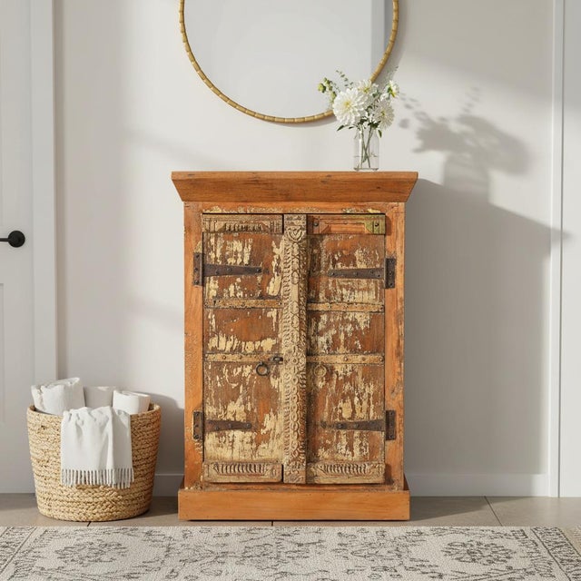 Dimensions: 25"W X 12"D X 36"H Features: • 100% solid wood nightstand • Reclaimed wood with painted patina used in the...