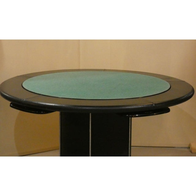 Game Table in Leather and Steel, Italy, 1970s For Sale - Image 14 of 18