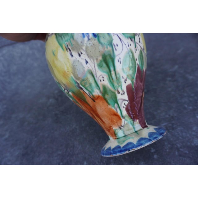 Early 20th Century Colorful Oaxacan Dripware Vase, Circa 1930s For Sale - Image 5 of 9