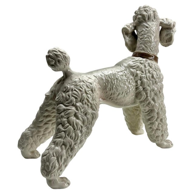 Antique Vienna Keramos Austria Porcelain Poodle, 1930s For Sale - Image 11 of 13