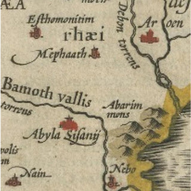 Holy Land Map of Terra Sancta Palestina, 1620 For Sale - Image 5 of 10