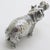 Vintage Italian Handmade Genuine Silver Rare Hippopotamus Figurine Miniature Sculpture, Made in Tuscany For Sale - Image 6 of 11
