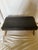 Authentic t.h. Robsjohn-Gibbings for Widdicomb Walnut X-Base Footrest Ottoman, Labeled, C. 1952-1955 For Sale - Image 10 of 12