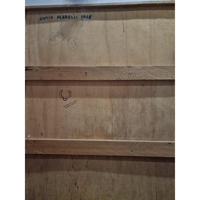 Giulio Marelli, Giulio Marelli, Composition 1968, Painting on Carved Wood, 1968, Wood For Sale - Image 13 of 14