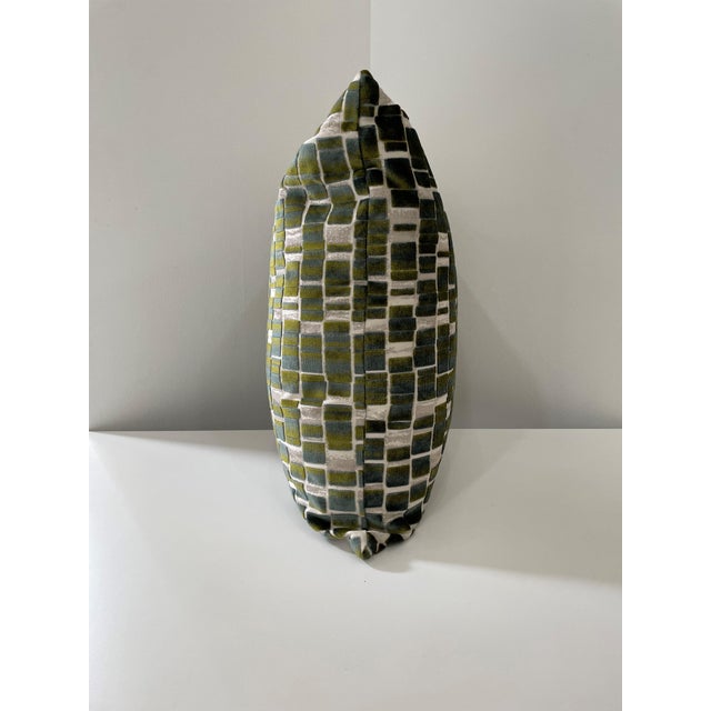 Raised Velvet Blue & Green Pillow Chairish