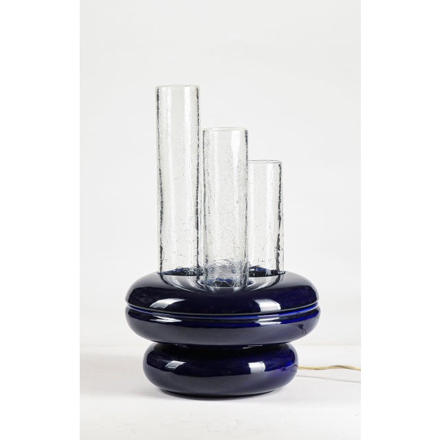 Vintage Ceramic and Glass Table Lamp, Italy, 1970s For Sale - Image 6 of 10
