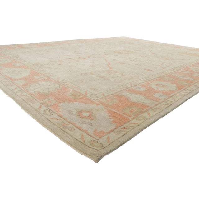Vintage Modern Oushak Rug - 10'04 X 13'07 For Sale - Image 4 of 11