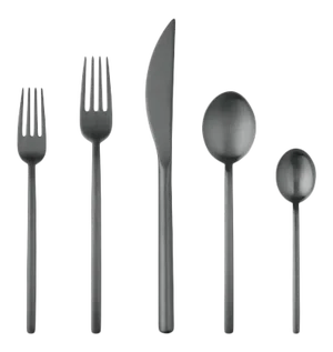 Mepra Due 20-Piece Flatware Set, Ice Oro Black