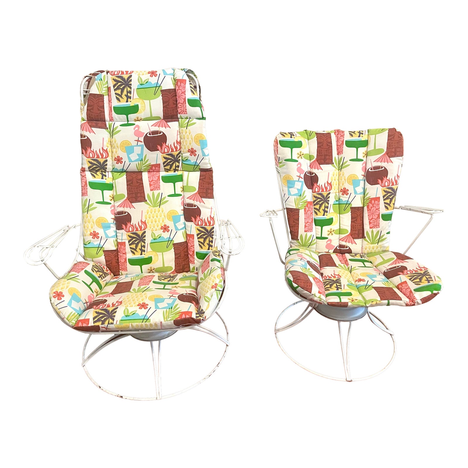 1960s Homecrest Style Patio Spring Rockers - Set of 2 | Chairish