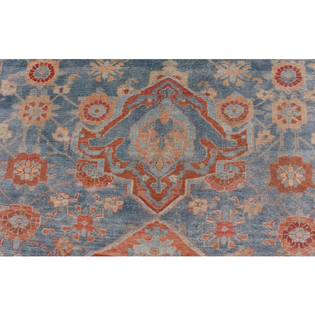 Early 20th Century Fine Hand-Knotted Antique Veramin Rug in Wool With Floral Medallion Design For Sale In Atlanta - Image 6 of 13